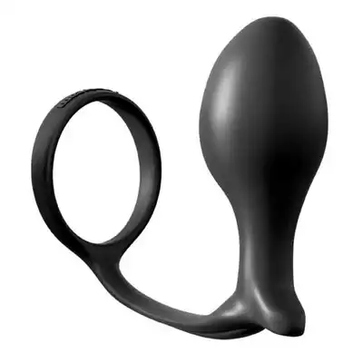 Anal Fantasy - Ass-Gasm Cockring Advanced Plug. Wtyczka z ringiem na penisa. Silikon medyczny. 