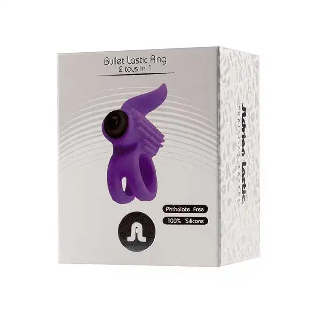 Adrien Lastic - Bullet Lastic Ring 2 in 1. Ring na penisa z pociskiem wibrującym.