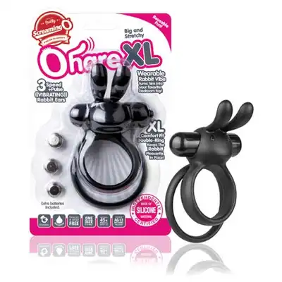 The Screaming O - Ohare XL. Podwójny, wibrujący ring na penisa XL.