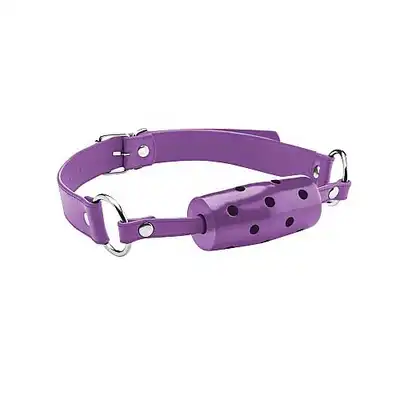Ouch! - Cylinder Gag Purple. Knebel umożliwiający oddychanie.
