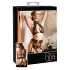 Abierta Fina - Strapsset Black. Komplet Bielizny.