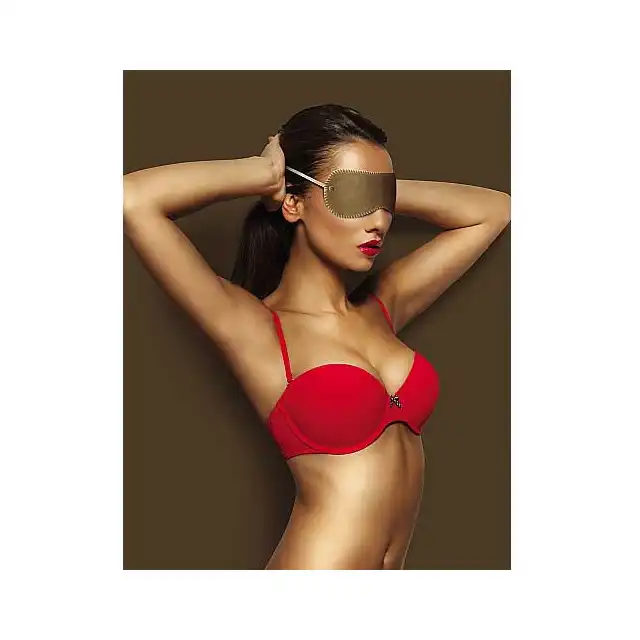 Ouch! - Premium Bonded Leather Eye Mask. Skórzana opaska na oczy. Mega sale! Ostatnia sztuka!