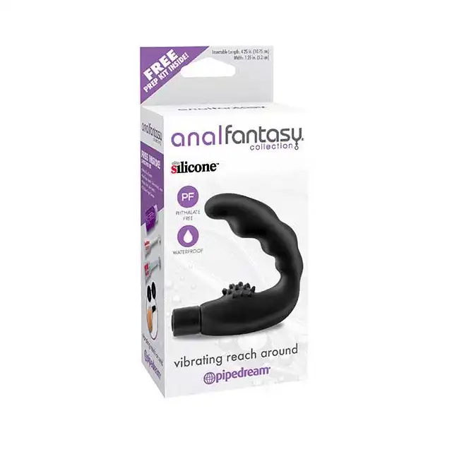 Anal Fantasy - Vibrating Reach Around. Wibrujący stymulator prostaty. Silikon medyczny.