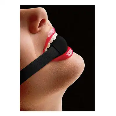 Ouch! - Elastic Ball Gag Black. Knebel na elastycznej gumie.