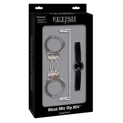 Fetish Fantasy - Shut Me Up Kit. Zestaw BDSM, trzy elementy. Dla początkujących.