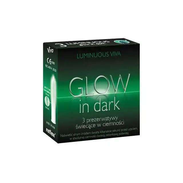 Luminous Viva - Glow in dark. Prezerwatywy świecące w ciemności.