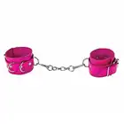 Ouch! - Premium Bonded Leather Cuffs Pink. Kajdanki łączone karabińczykami. Ostatnia sztuka! 
