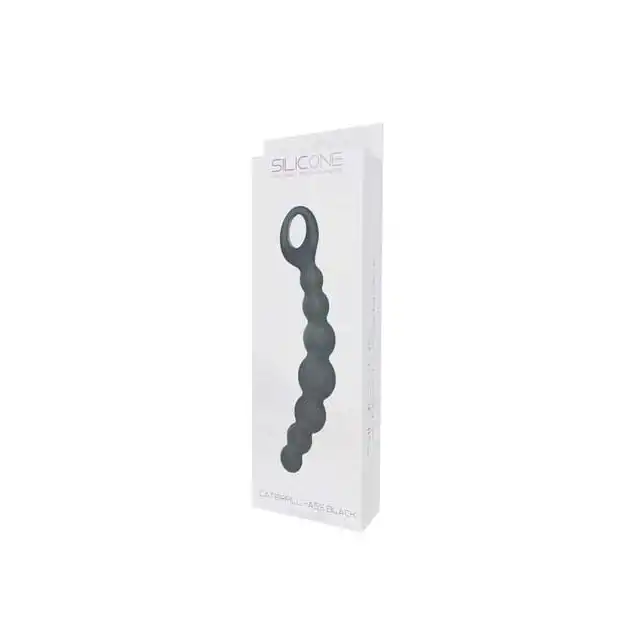 Silicone - Caterpill-Ass Black - Koraliki Analne.