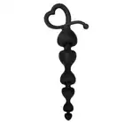 Silicone - Hearty Anal Wand Black. Koraliki Analne Serduszka.