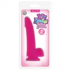 Nsnovelties - Jelly Rancher. Smooth Rider Dong Pink. Żelowe dildo z przyssawką.