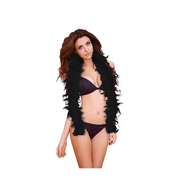 Ouch! - Seductive Feather Boa Black. Boa z czarnych piór.