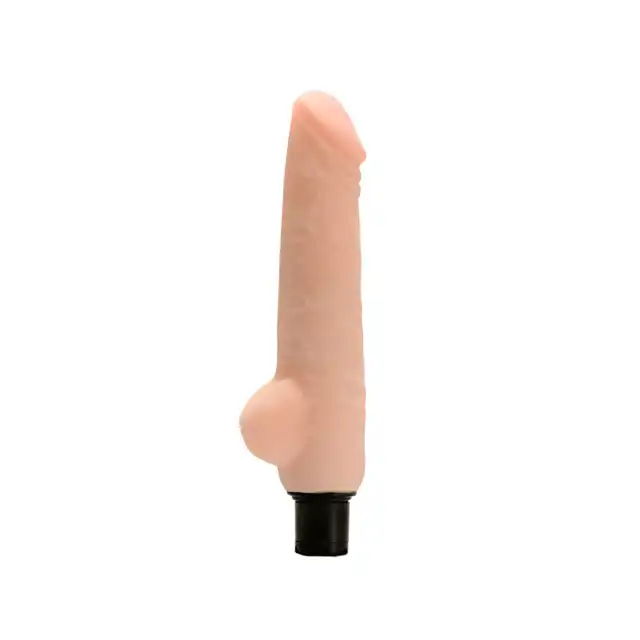 Realistic Skin - Top Sex Toy XL - Wibrator Realistyczny Z Jądrami. Cyberskóra. 21 cm.