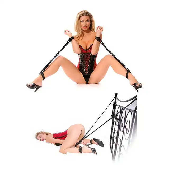 Fetish Fantasy - Rope Cuffs &amp; Tether Set. Zestaw do wiązania.