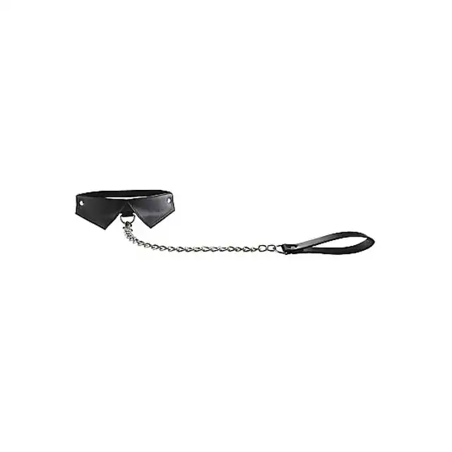 Ouch! - Exlusive Collar Black. Elegancki kołnierzyk ze smyczą.