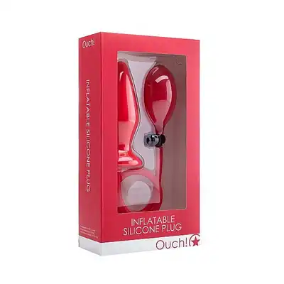 Ouch! - Inflatable Silicone Plug. Wtyczka analna, pompowana.