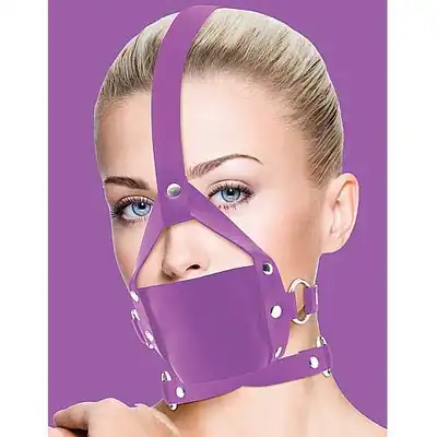 Ouch! - Leather Mouth Gag Purple. Knebel na usta. Mega Sale!