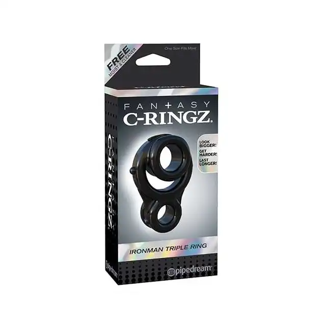 Fantasy C-Ringz - Ironman Triple Ring. Potrójny ring na penisa.