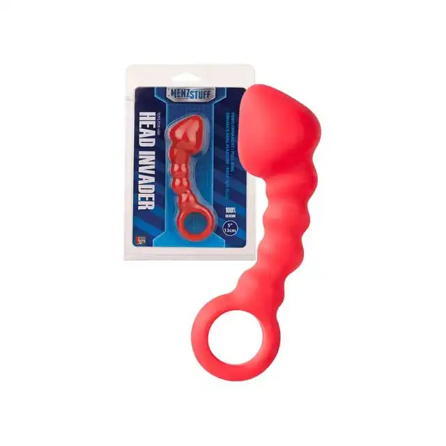 MenzStuff - Head Invader Red. Wtyczka analna, silikon medyczny.
