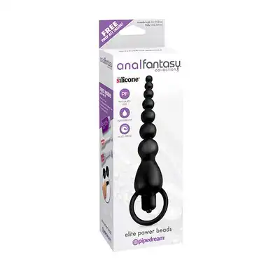 Anal Fantasy - Elite Power Beads. Wibrujące koraliki analne. Silikon medyczny.