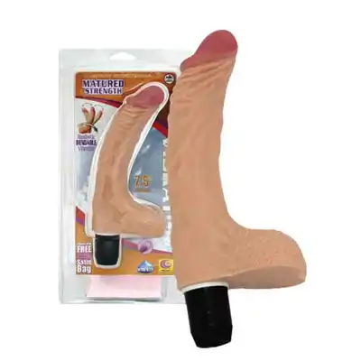 Matured Strength - Realistic Bendable Vibrator. Realistyczny, giętki.