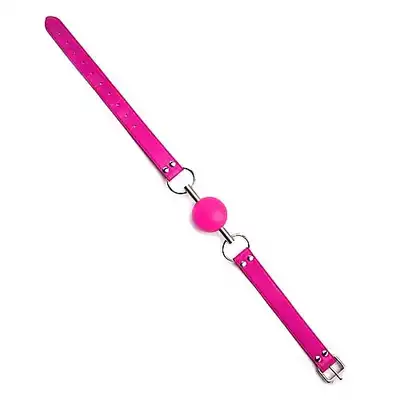 Ouch! - Solid Ball Gag Pink. Knebel z kulką na metalowym pręcie. Mega Sale! Ostatnia sztuka!