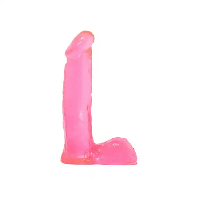 Pipedream - Basix - Rubber Works Dong Pink. Dildo z jądrami.