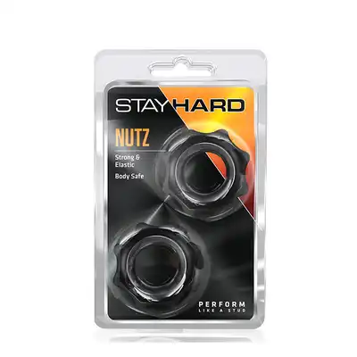 Pierścień-STAY HARD NUTZ BLACK