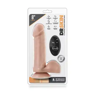 Wibrator-DR. SKIN 8INCH WIRELESS REMOTE DILDO