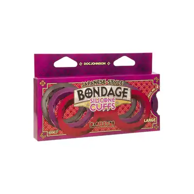 Kajdanki-Bondage Silicone Cuffs Large
