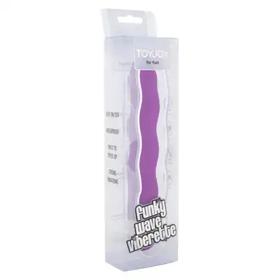 ToyJoy - Funky Wave Vibrette Violet. Falisty wibrator w pięknym fioletowym odcieniu, który zapewnia intensywne doznania!