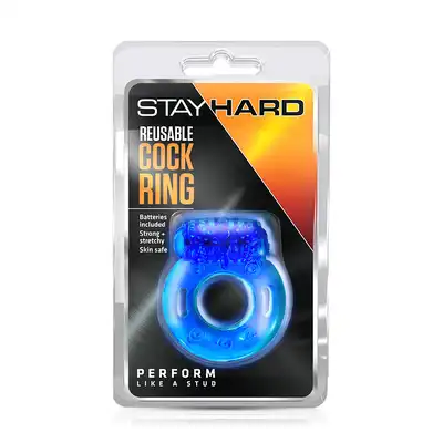 Pierścień-STAY HARD REUSABLE COCKRING BLUE