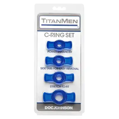 Pierścień-TITANMEN COCKRING SET BLUE