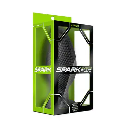 Plug-SPARK SILICONE PLUG MEDIUM CARBON FIBER