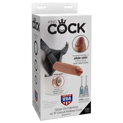 Proteza-Harness 9 Uncut Hollow Cock
