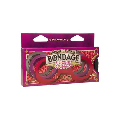 Kajdanki-Bondage Silicone Cuffs Large