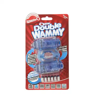 Pierścień-THE DOUBLE WAMMY BLUE