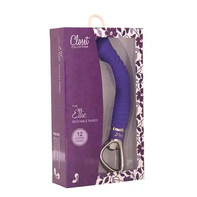 Wibrator-ELLIE BENDABLE RIBBED PURPLE