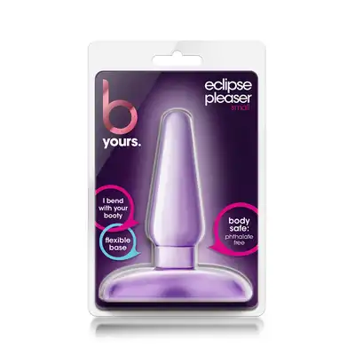 B YOURS - Eclipse Pleaser - Słodki korek analny rozm. S, fioletowy. Bezpieczny materiał