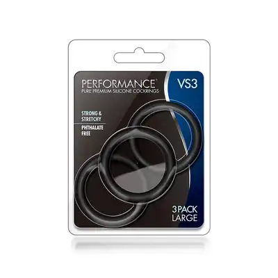 Pierścień-PERFORMANCE VS3 COCK RINGS LARGE BLACK