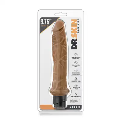 Wibrator-DR. SKIN COCK VIBE 8 MOCHA