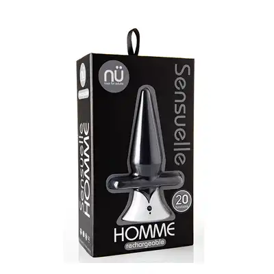 Plug/vibr-NU SENSUELLE HOMME BUTT PLUG BLACK