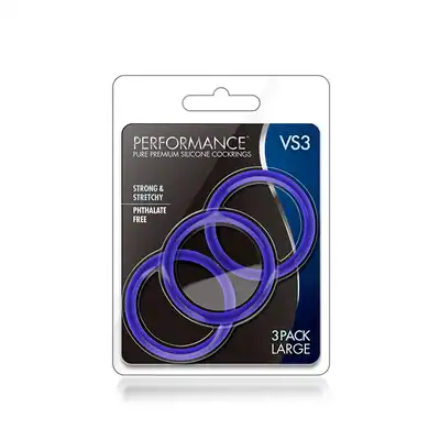 Pierścień-PERFORMANCE VS3 COCK RINGS LARGE INDIGO