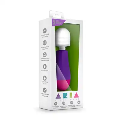 Stymulator-ARIA VIBRA WAND PLUM
