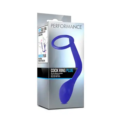 Pierścień-PERFORMANCE COCK RING PLUG INDIGO