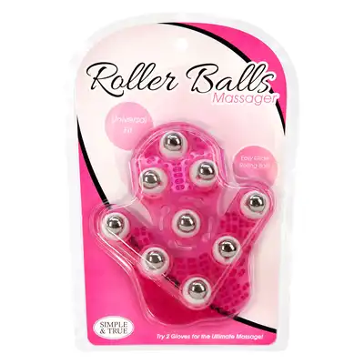 Simple&amp;True - Roller Balls Massager. Masażer ciała w formie rękawiczki. Wykonaj erotyczny i rozluźniający masaż na partnerze