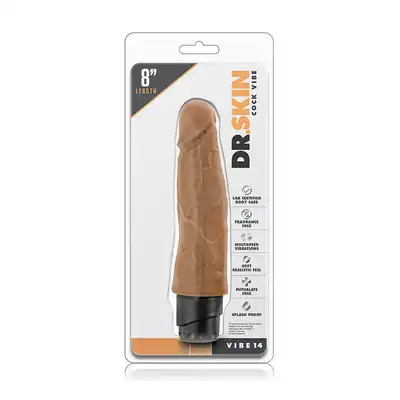 Wibrator-DR. SKIN COCK VIBE 14 MOCHA