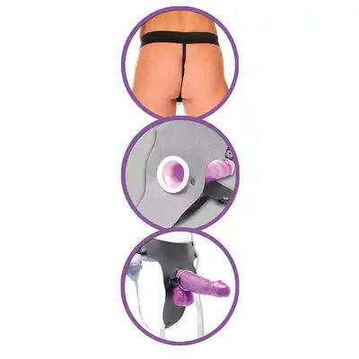 Proteza-FF DELUXE HOLLOW STRAP-ON SET PURPLE