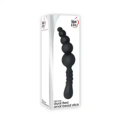 Plug/kulki-A&amp;E DUAL FLEXI ANAL BEAD STICK BLACK