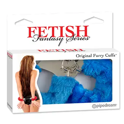 Kajdanki-FF ORIGINAL FURRY CUFFS BLUE