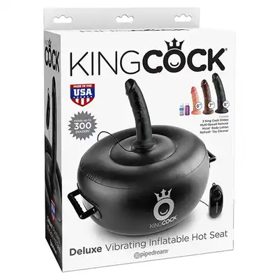 Masażery-KING COCK INFLATABLE HOT SEAT BLACK